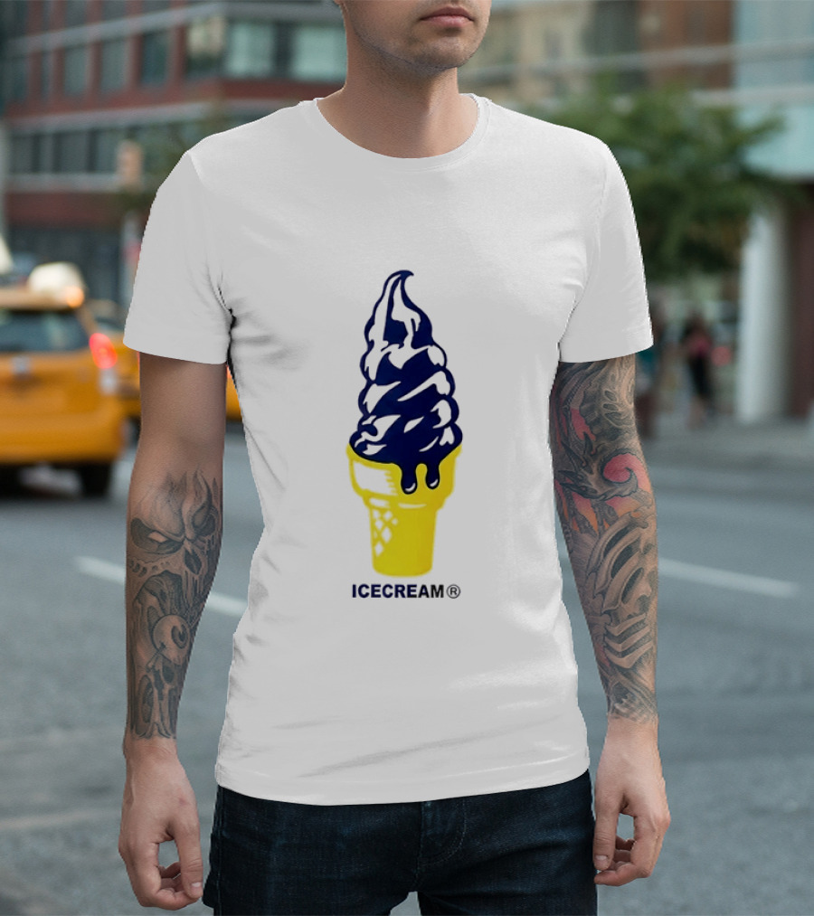 Trevor Goosby Icecream Soft Serve Brand Yellow Cone T-Shirt