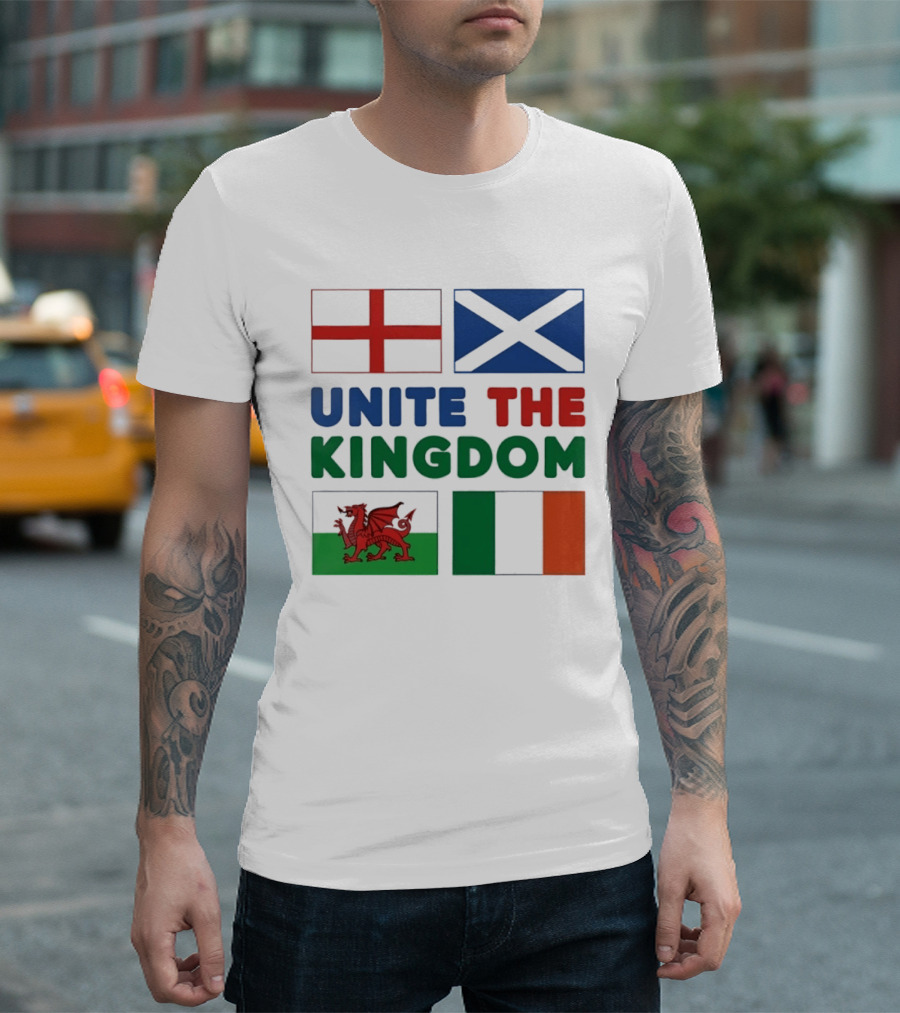 Unite The Kingdom England Scotland Wales Ireland Flags British Isles T-Shirt