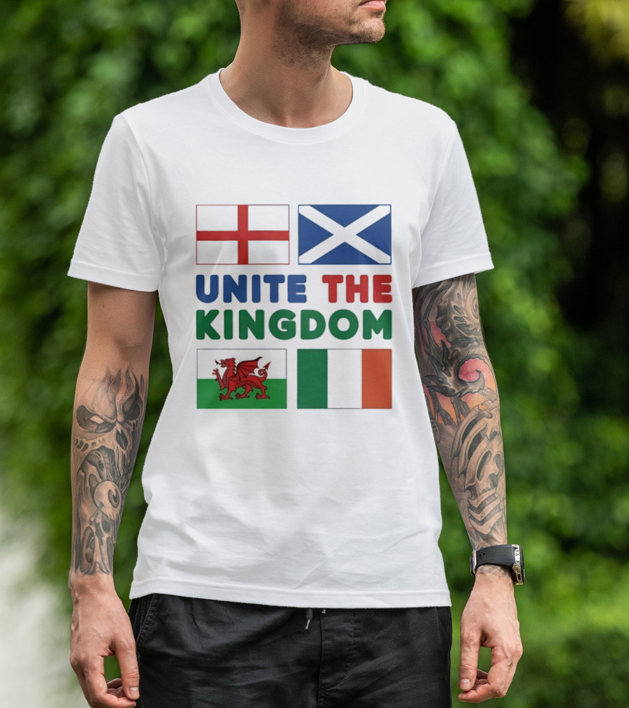 Unite The Kingdom England Scotland Wales Ireland Flags British Isles T-Shirt