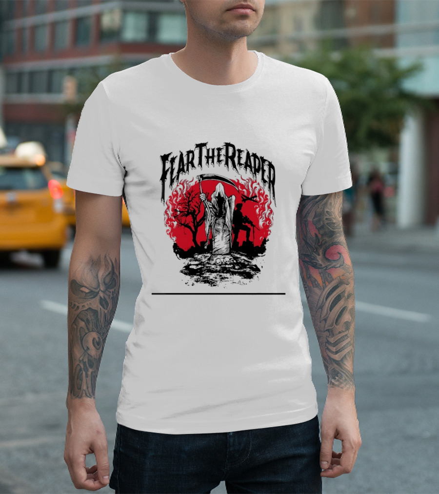 Fear The Reaper Grim Reaper Soldier Military T-Shirt