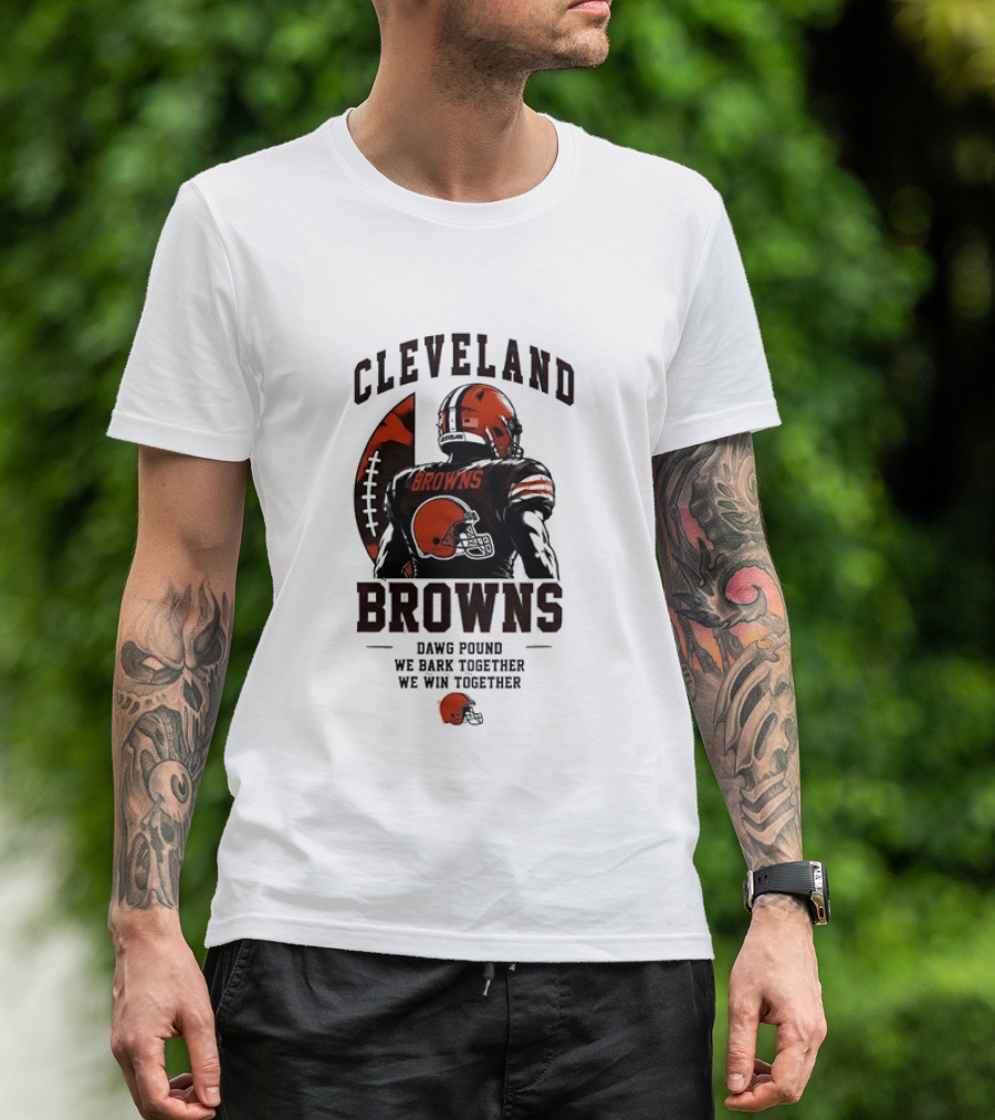Cleveland Browns Dawg Pound We Bark Together We Win Together T-Shirt