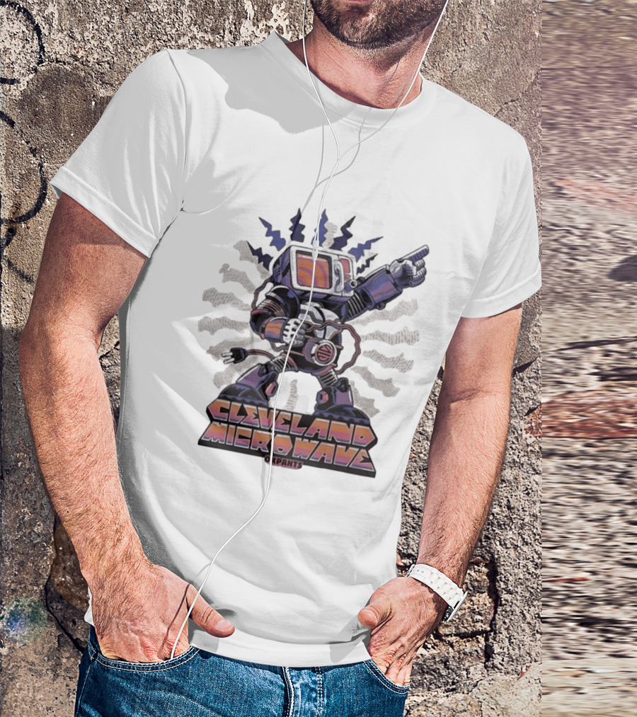 Cleveland Microwave Okpants Retro Robot TV T-Shirt