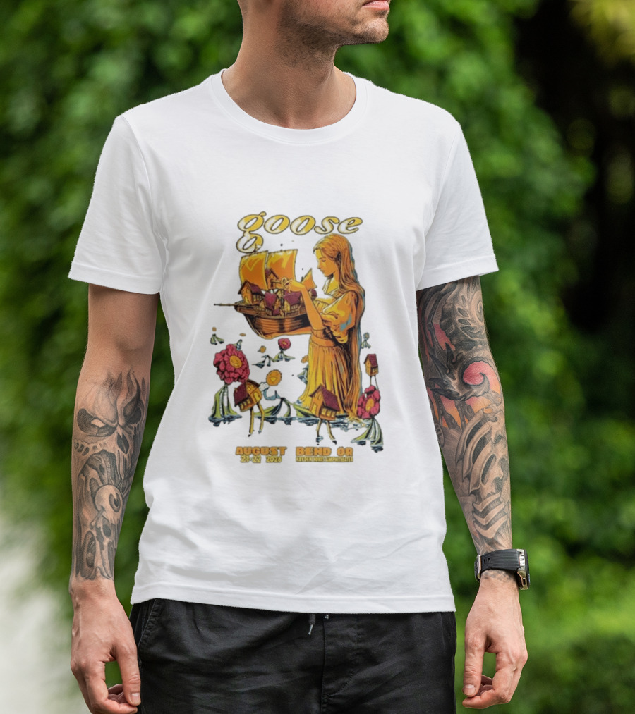Goose Bend OR August 21 22 2026 Tour Goose Interdimensional Pizza Event T-Shirt