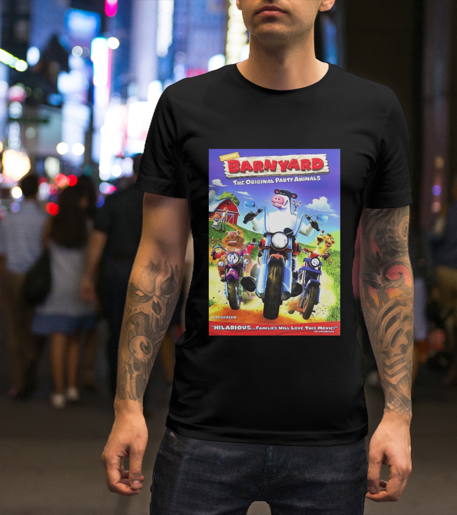 Nickelodeon Barnyard DVD 2006 Hilarious The Original Party Animals Widescreen T-Shirt