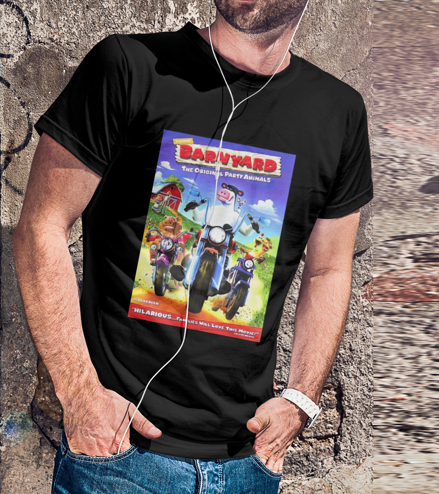 Nickelodeon Barnyard DVD 2006 Hilarious The Original Party Animals Widescreen T-Shirt