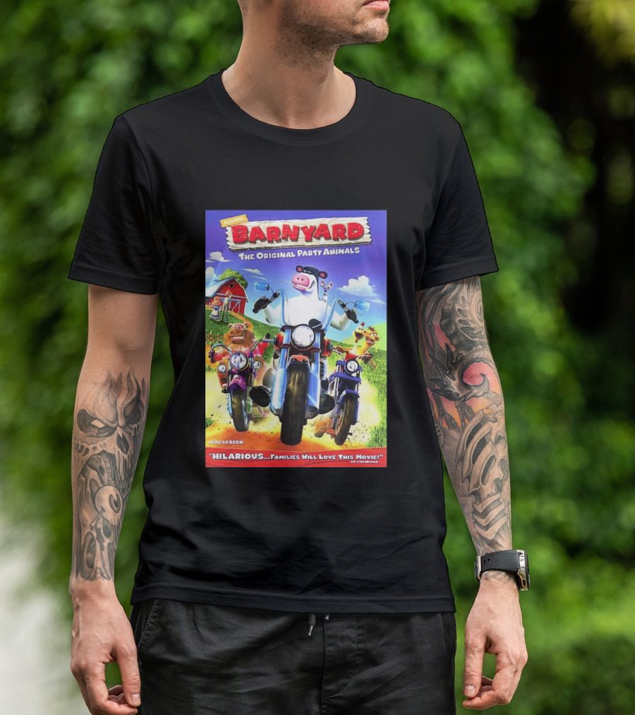 Nickelodeon Barnyard DVD 2006 Hilarious The Original Party Animals Widescreen T-Shirt