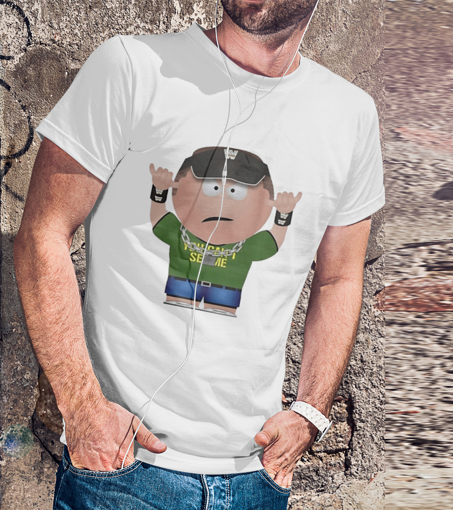 John Cena South Park You Can't See Me WWE Cartoon T-Shirt