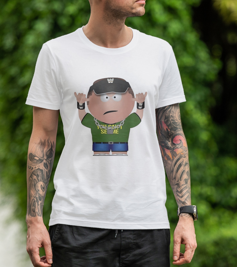 John Cena South Park You Can't See Me WWE Cartoon T-Shirt