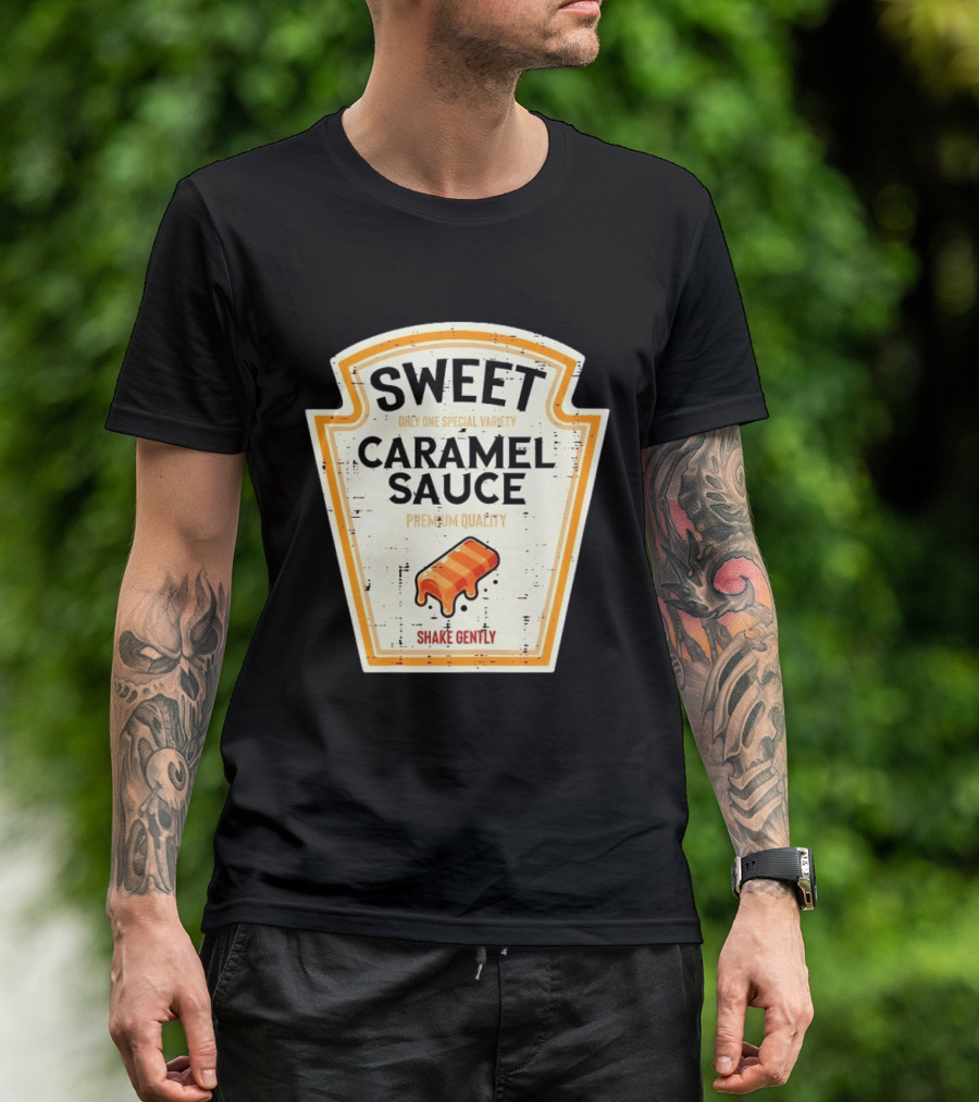 Sweet Caramel Sauce Premium Quality Shake Gently Distressed Variety T-Shirt