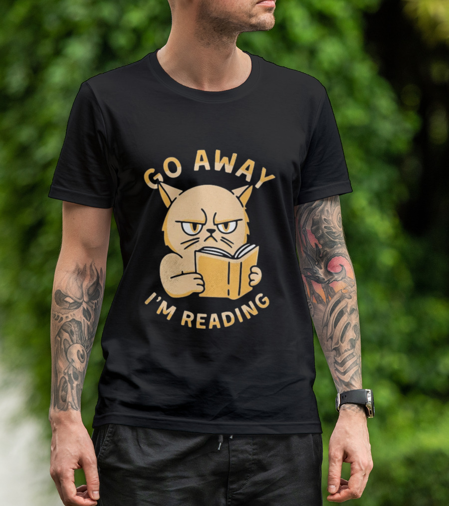Go Away I'm Reading Grumpy Cat Book Lover T-Shirt