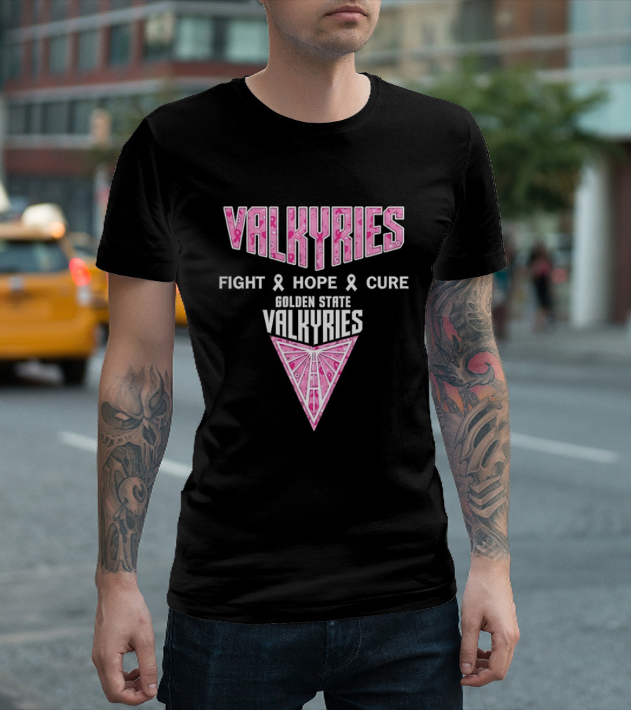 Golden State Valkyries Fight Hope Cure Breast Cancer Awareness WNBA T-Shirt