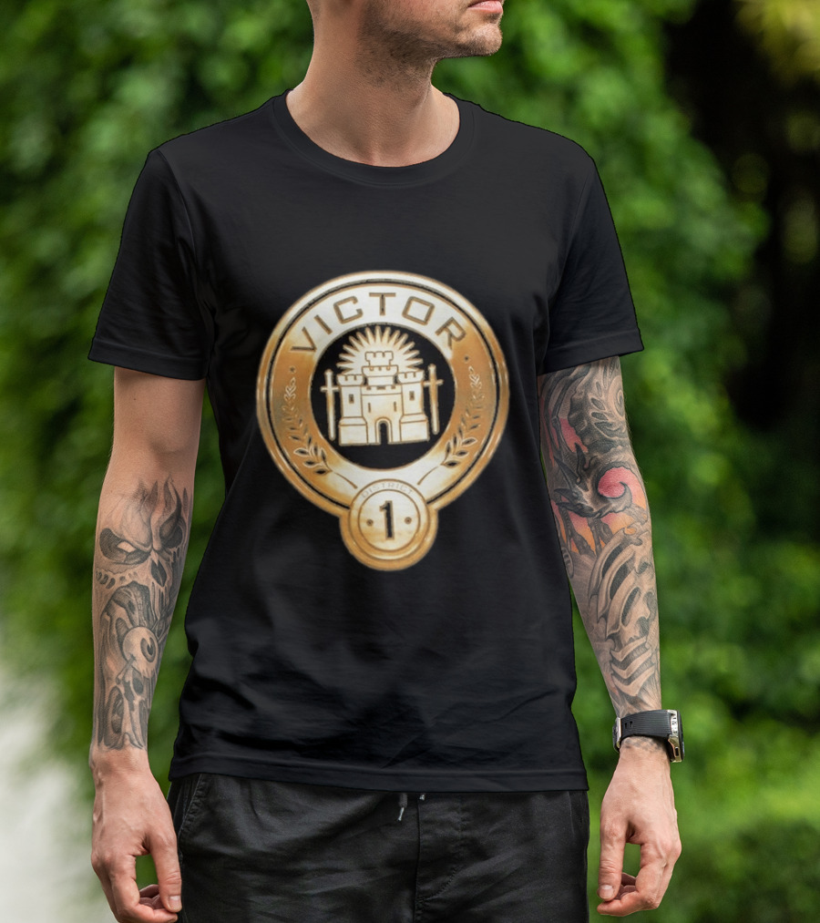The Hunger Games Victor Emblem District 1 Badge With Castle And Swords T-Shirt