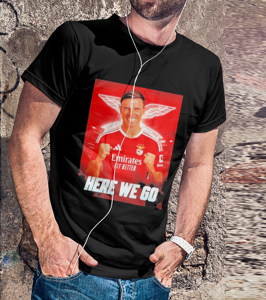 João Palhinha Benfica Transfer Here We Go Emirates Fly Better T-Shirt