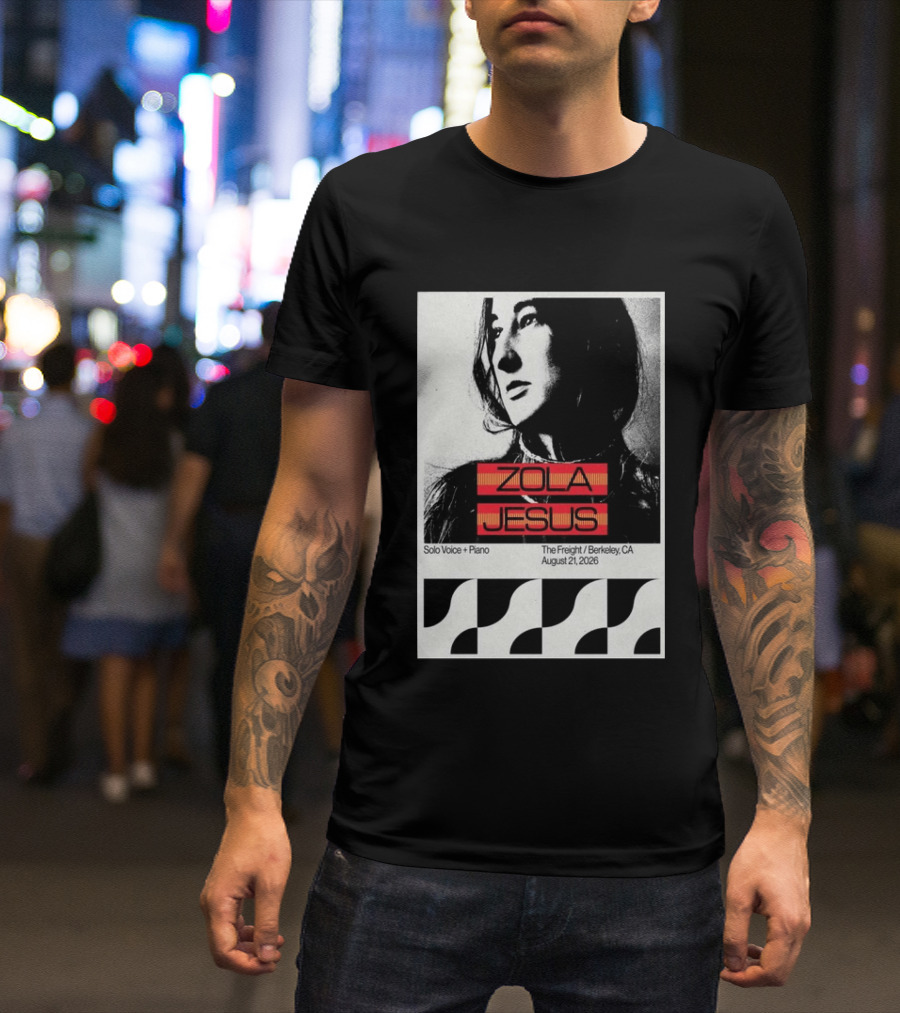 Zola Jesus Solo Voice Piano The Freight Berkeley CA August 21 2026 T-Shirt