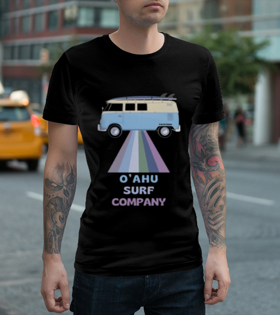 Oahu Surf Company Vintage Surf Bus Hawaiian Islands T-Shirt