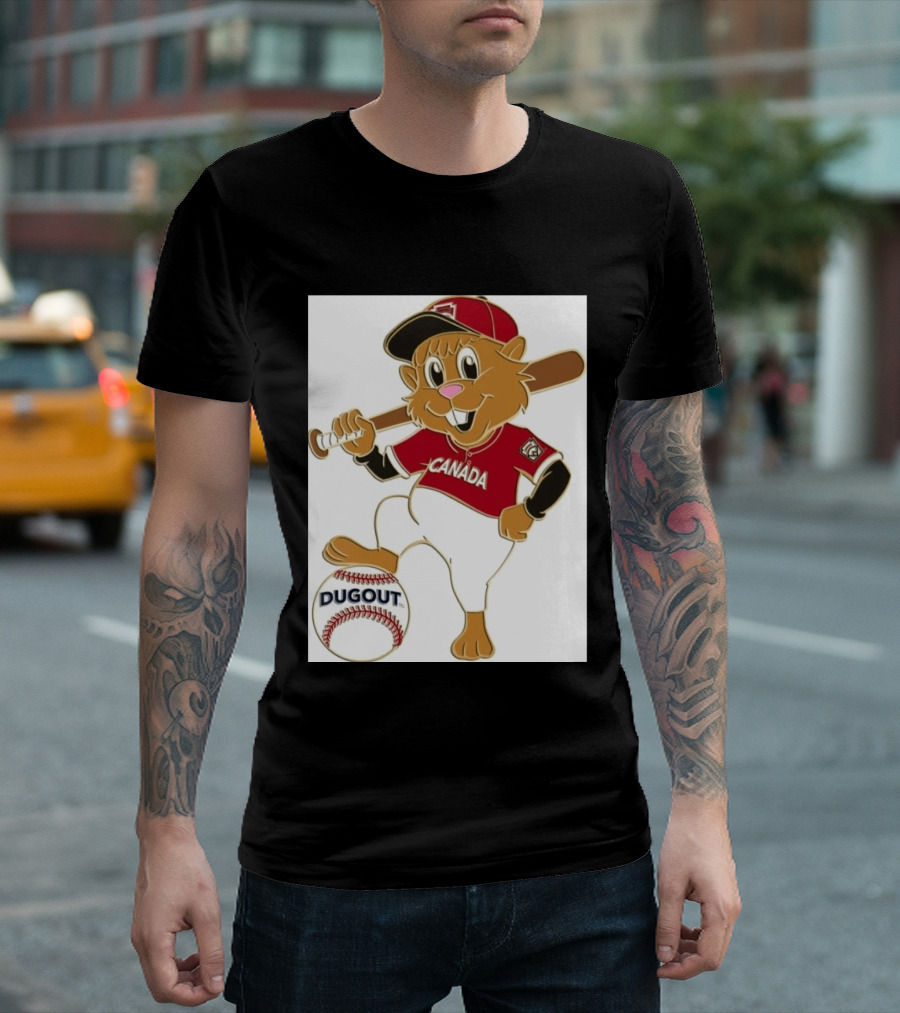 Canada Little League Beaver Baseball Dugout Pin T-Shirt