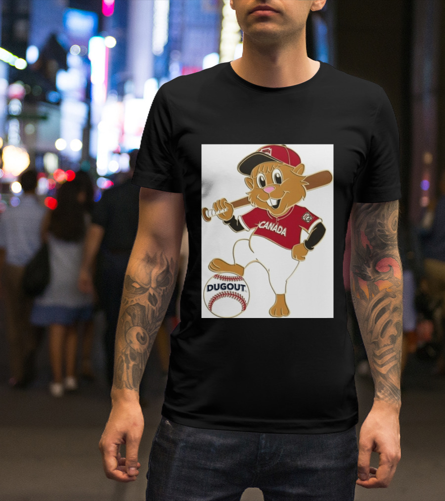 Canada Little League Beaver Baseball Dugout Pin T-Shirt