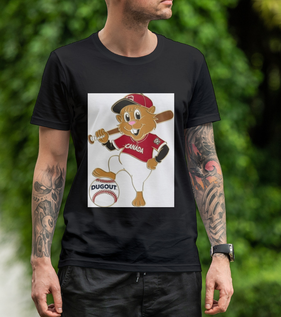 Canada Little League Beaver Baseball Dugout Pin T-Shirt