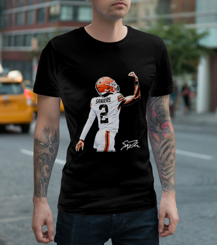 Sanders Number 2 Miami Dolphins Player Celebration T-Shirt