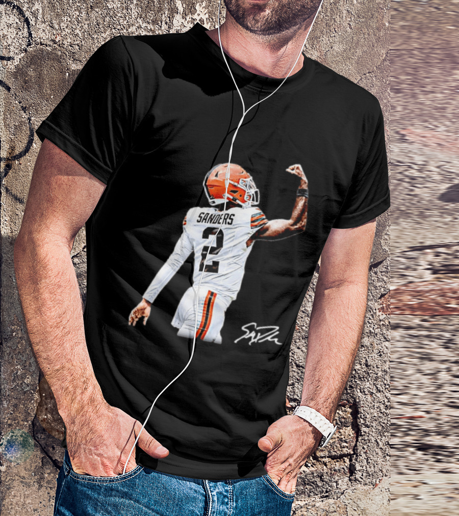 Sanders Number 2 Miami Dolphins Player Celebration T-Shirt
