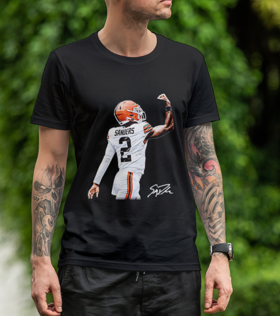 Sanders Number 2 Miami Dolphins Player Celebration T-Shirt