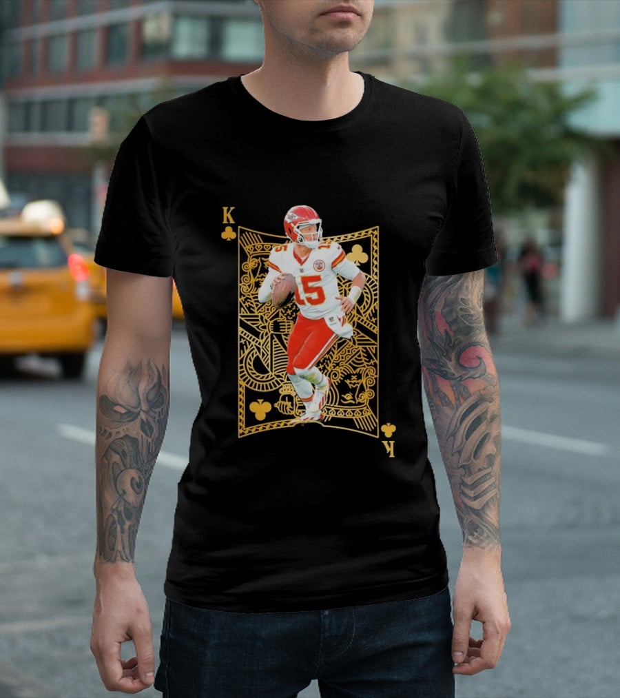 Patrick Mahomes II Kansas City Chiefs King Of Clubs Football Card T-Shirt