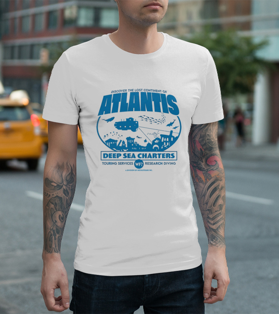 Atlantis Deep Sea Charters Heckletours Discover The Lost Continent Scuba Services Research Diving T-Shirt