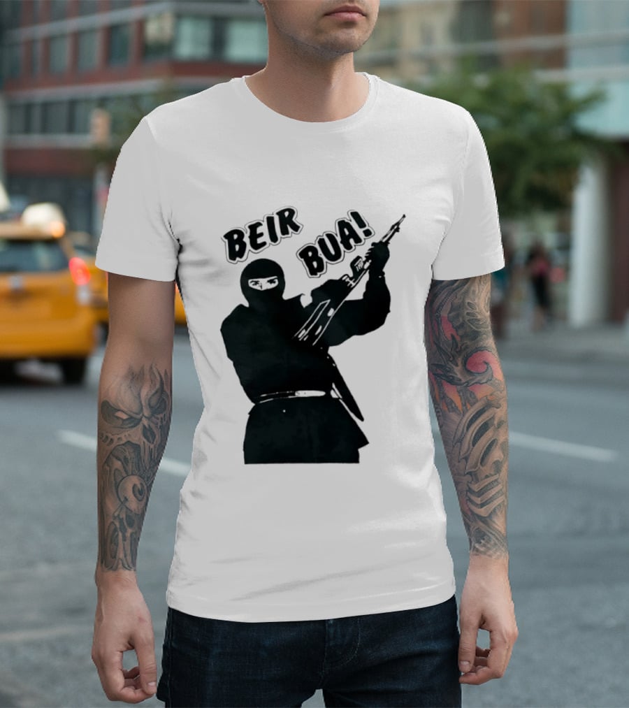 Beir Bua Irish Republican Ireland Gaelic Armed Figure T-Shirt
