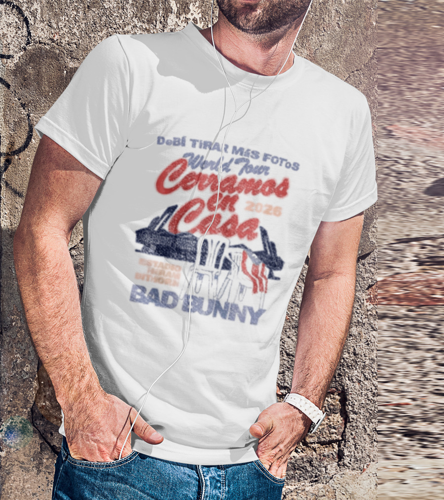 Debi Tirar Mas Fotos World Tour Bad Bunny 2022 Tour Series T-Shirt