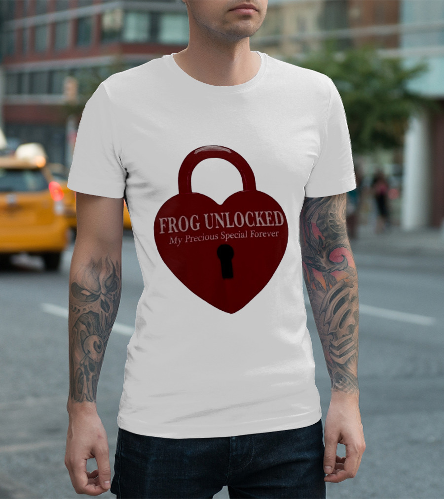Frog Unlocked Heart Lock My Precious Special Forever T-Shirt