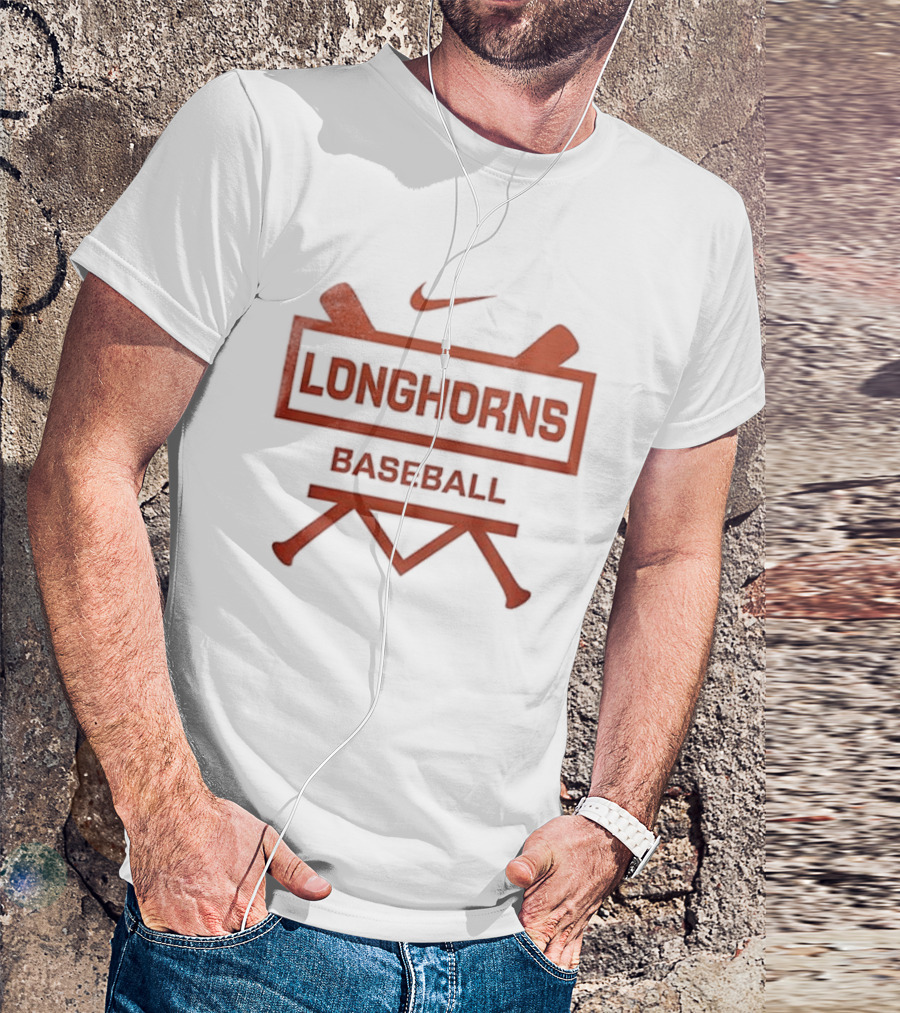 Longhorns Baseball Nike Logo Let's Go T-Shirt