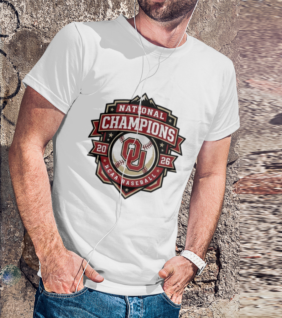 Oklahoma Sooners 2026 National Champions NCAA Baseball CWS T-Shirt