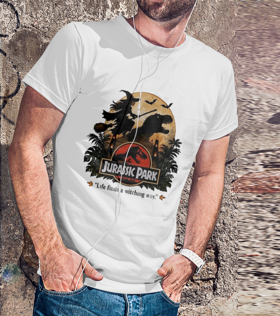 Jurassic Park Life Finds A Witching Way Halloween T-Shirt