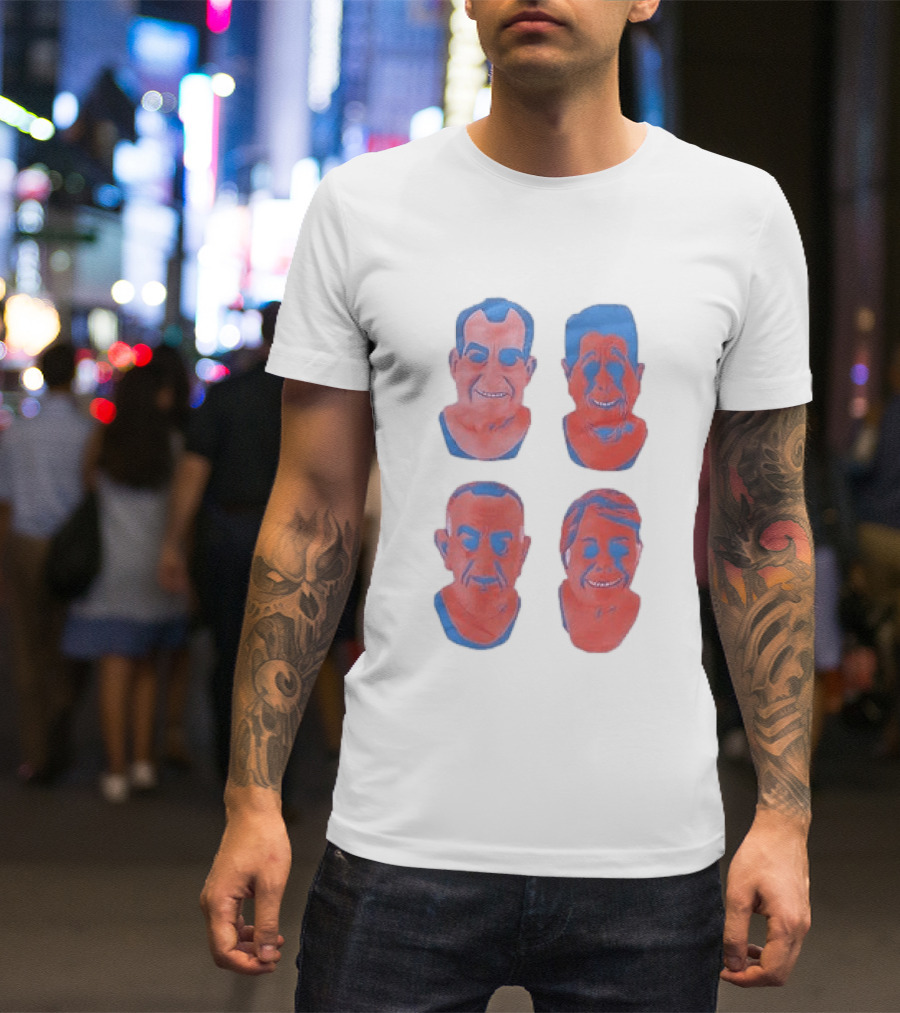Point Break Anything To Catch The Perfect Wave Presidents Parody Faces T-Shirt