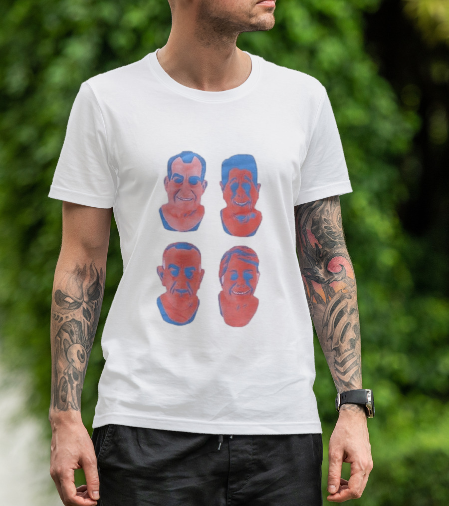 Point Break Anything To Catch The Perfect Wave Presidents Parody Faces T-Shirt