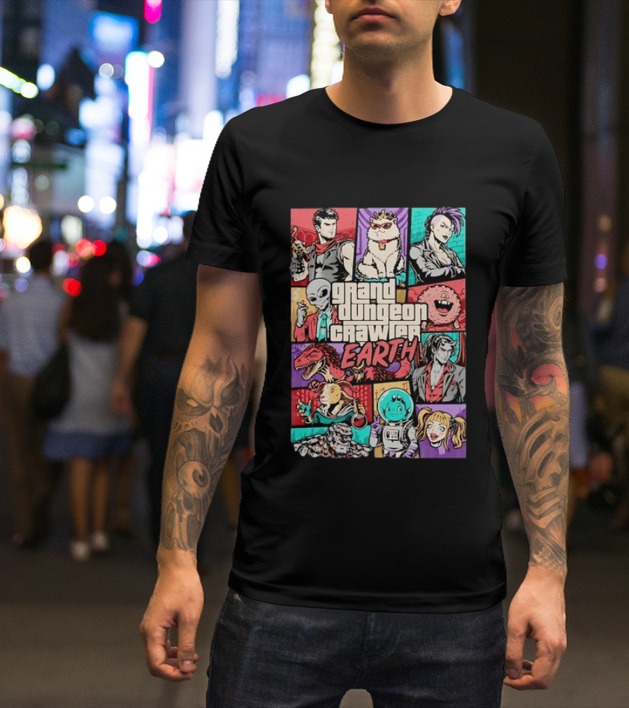 Grand Dungeon Crawler Earth Fantasy Characters Compilation T-Shirt