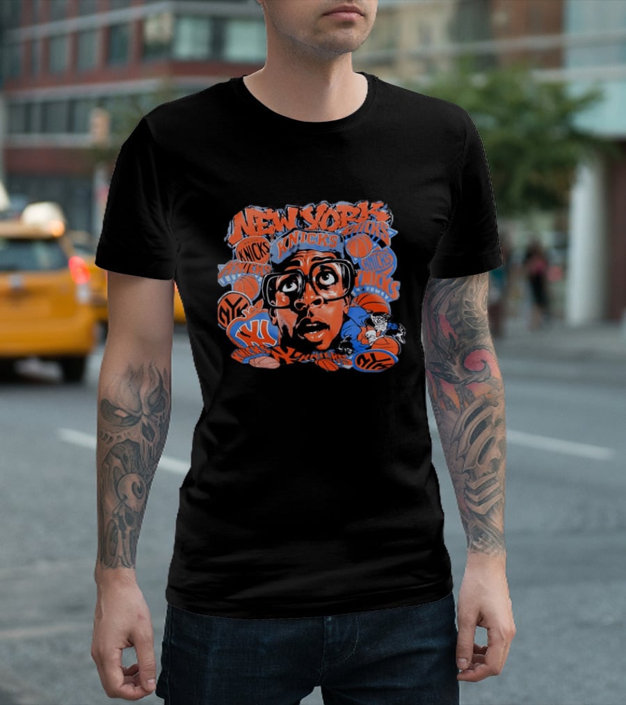 Spike Lee New York Knicks NBA Basketball Retro Graffiti T-Shirt