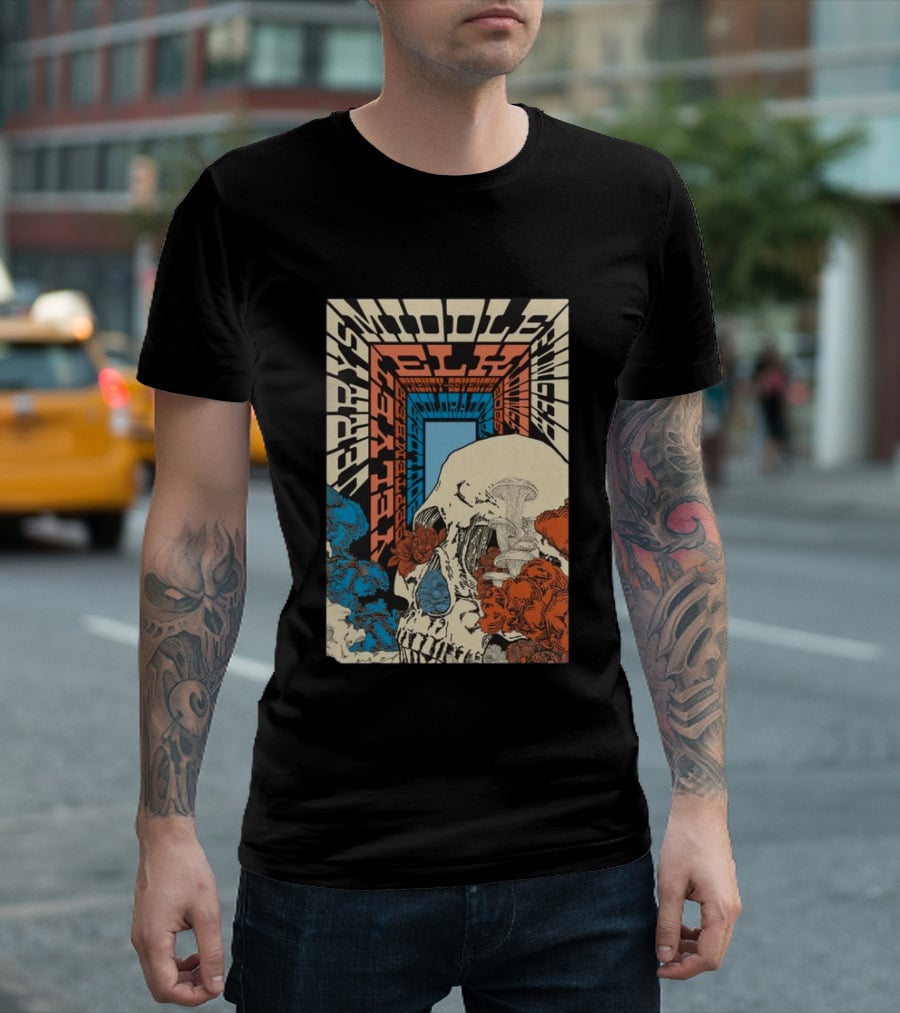 Jerry's Middle Finger Boulder Colorado September 27 2026 Skull T-Shirt