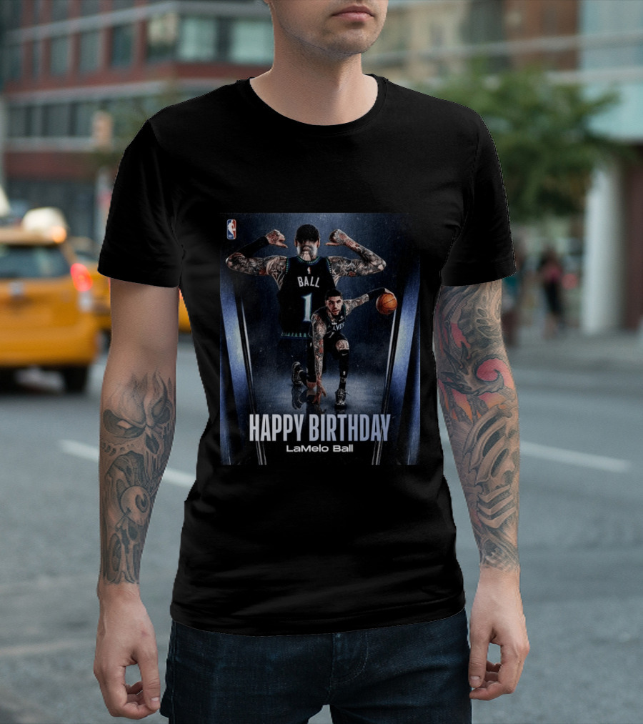 LaMelo Ball Happy Birthday Celebration With NBA Team Jersey T-Shirt