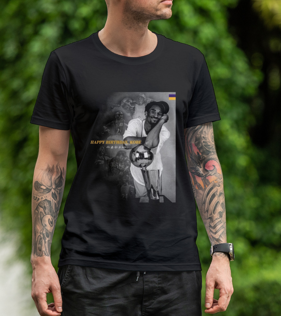 Legend Laker Happy Birthday Kobe Iconic Moments And Achievements T-Shirt