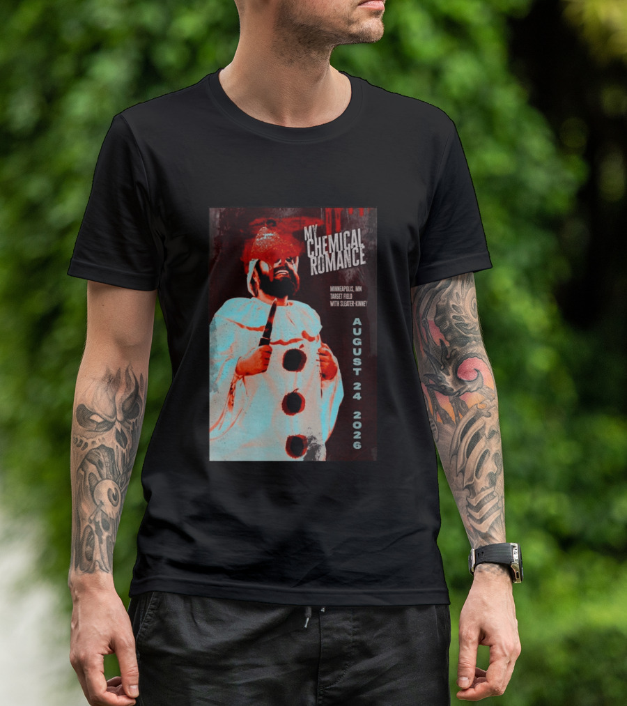 My Chemical Romance Minneapolis MN Target Field August 24 2026 With Sleater Kinney T-Shirt