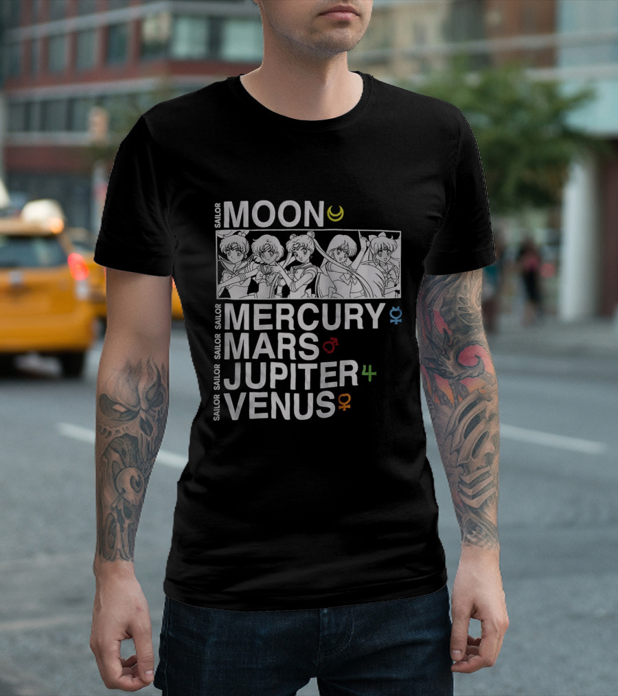 Sailor Moon Mercury Mars Jupiter Venus T-Shirt