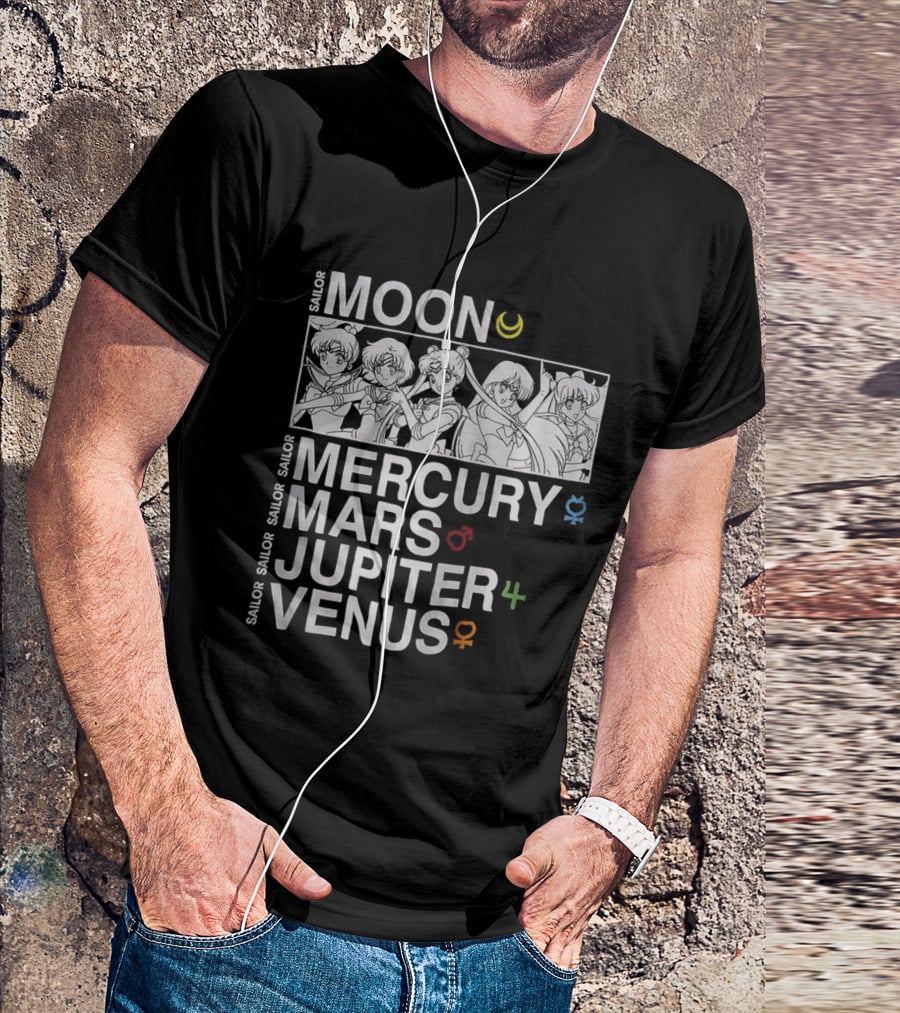 Sailor Moon Mercury Mars Jupiter Venus T-Shirt