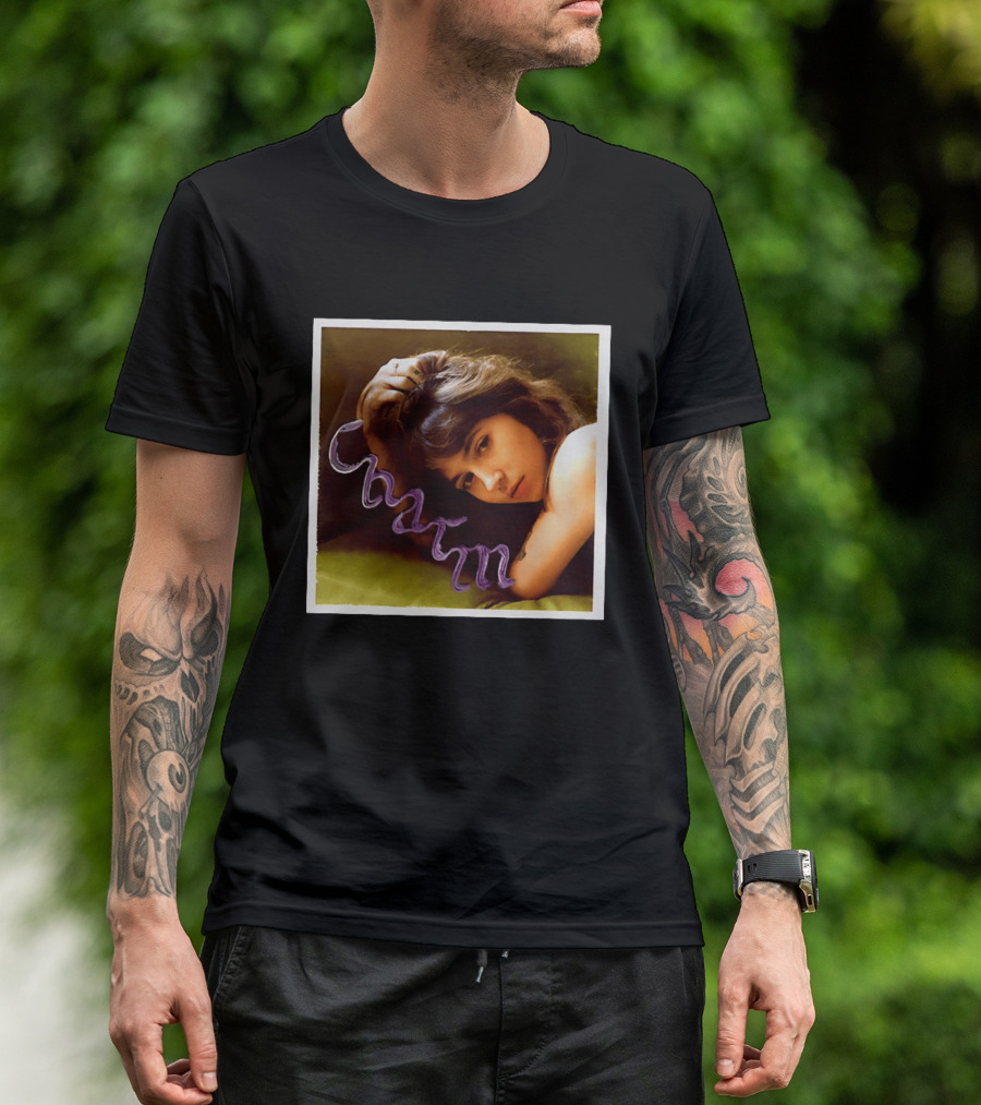 Clairo Charm Album Cover Art Vintage Portrait With Purple T-Shirt