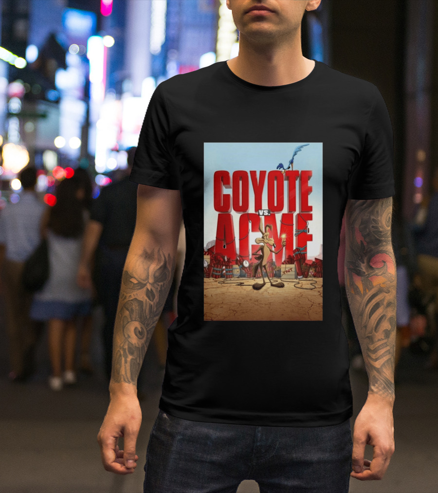 Coyote Vs. Acme Explosive Showdown With Cartoon Rivals T-Shirt