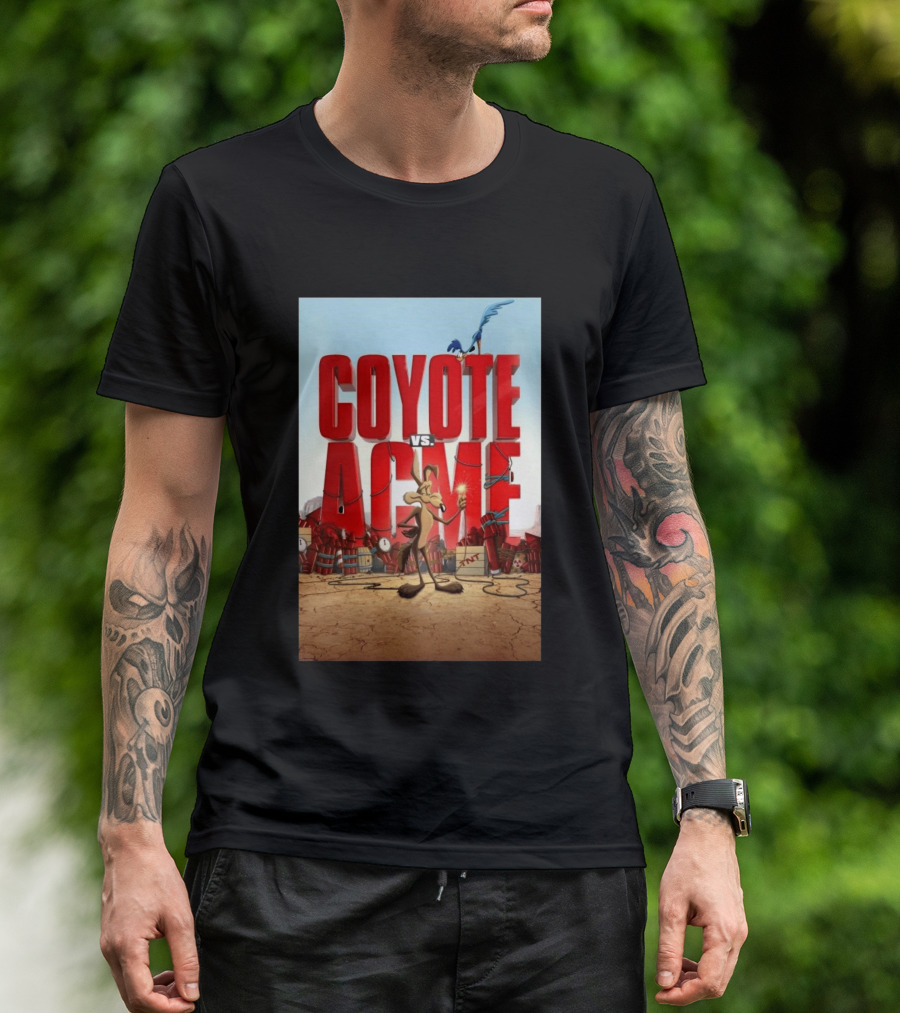 Coyote Vs. Acme Explosive Showdown With Cartoon Rivals T-Shirt