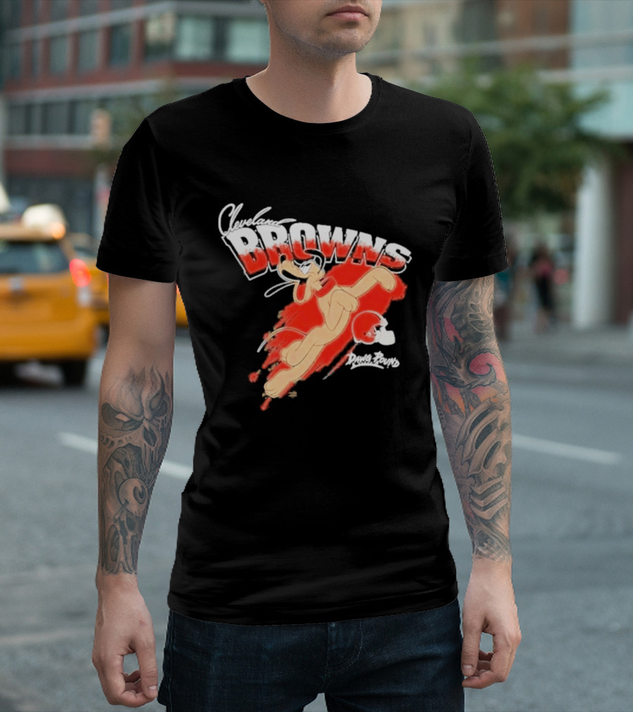 Disney Marvel Collection Pluto Cleveland Browns Collaboration T-Shirt