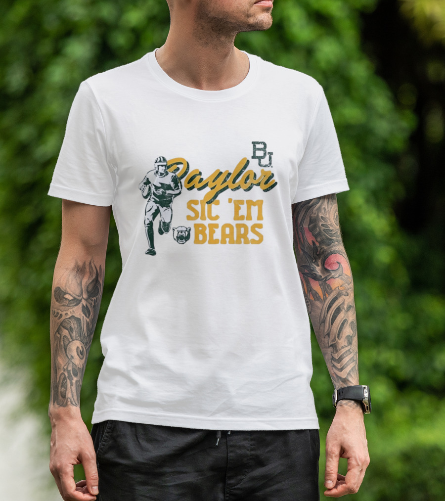 Baylor Bears Sic 'Em BU Football Eighteen Forty Five T-Shirt