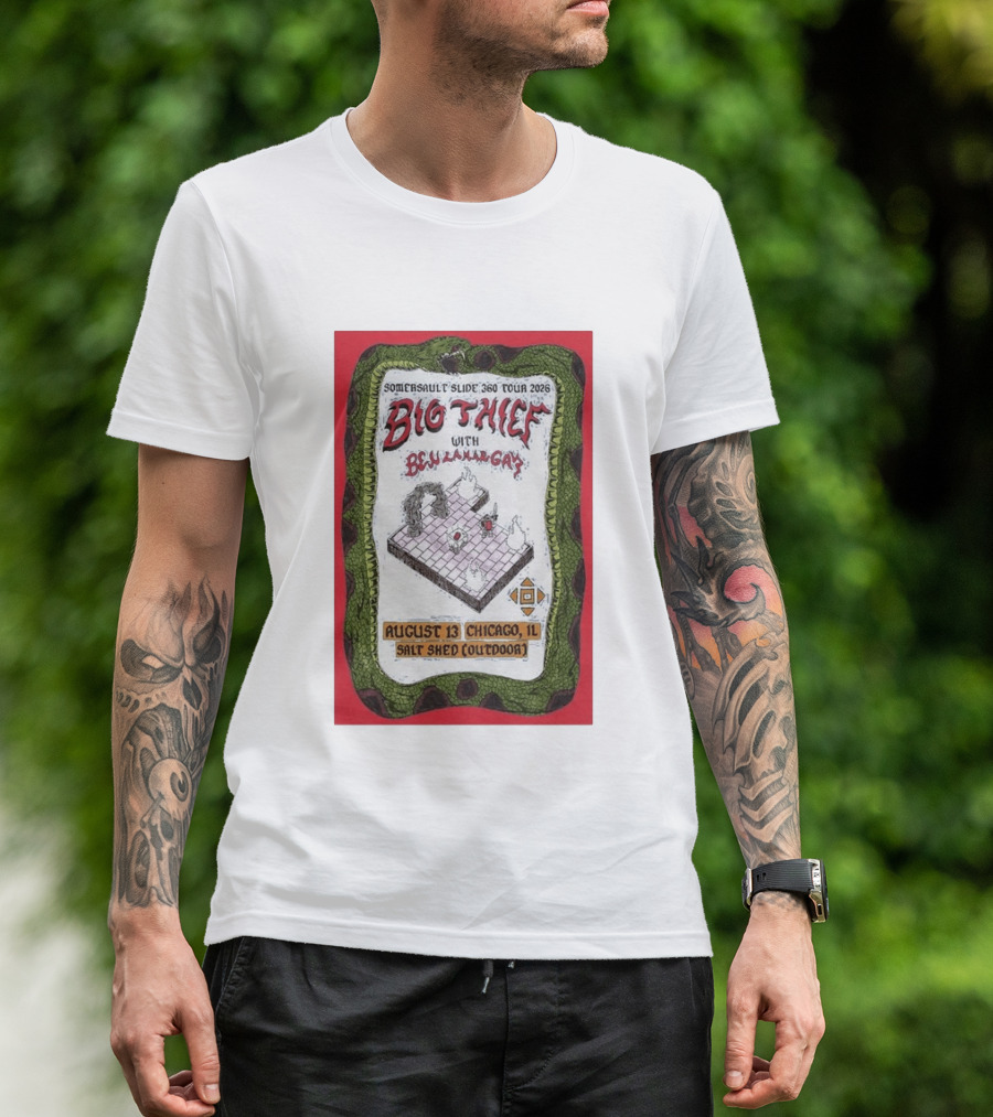 Somersault'slide 360 Tour 2026 Big Thief With Ben Lamar Gay August 13 Chicago Salt Shed Outdoor T-Shirt