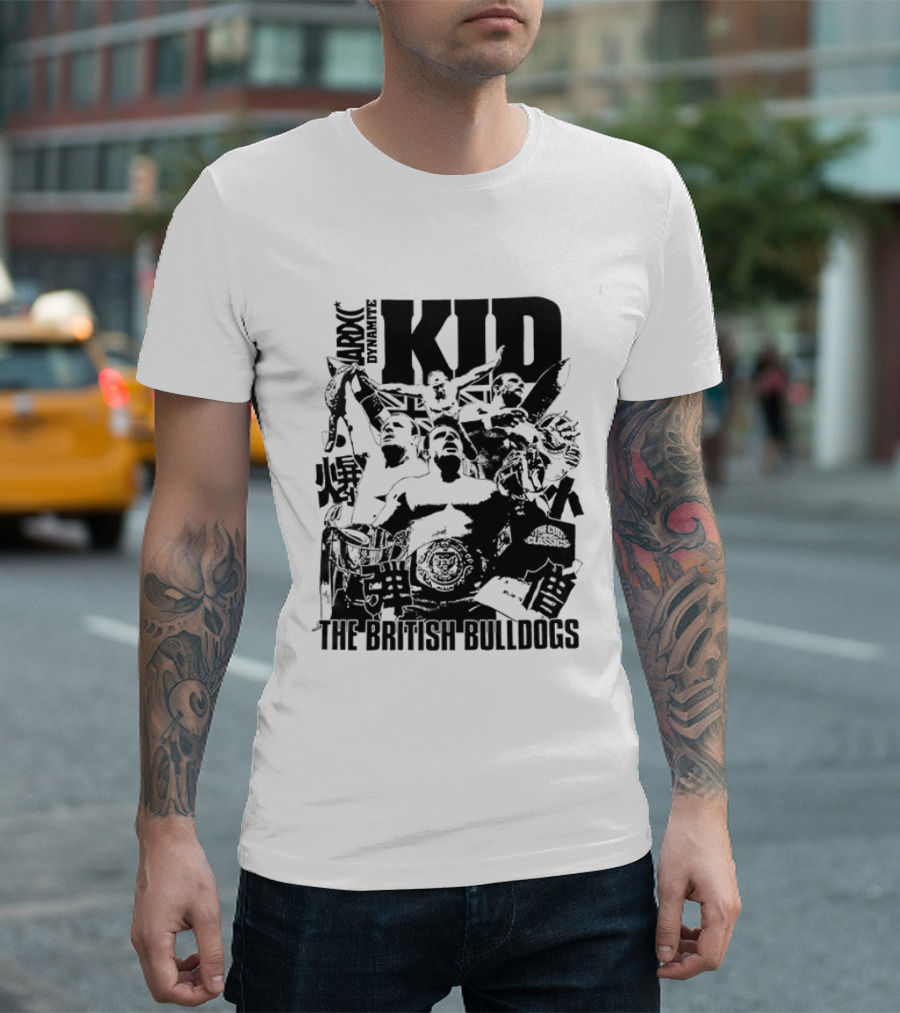 Dynamite Kid The British Bulldogs WWE Wrestling Cult T-Shirt